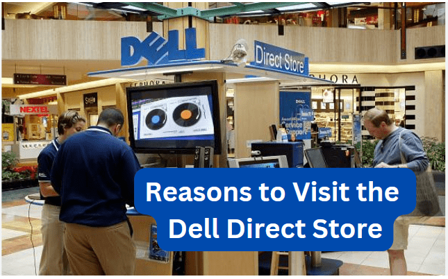 picture of customers in a dell direct store